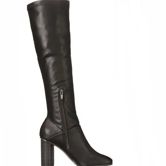 Franco Sarto NWOB Women's Cindy Vintage Nostalgia Faux Leather Black Boots 8.5 - Picture 12 of 12